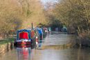 Wintering narrowboats